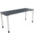 Schreibtisch All in One, manuell höhenverstellbar, 68-82cm (H), 160x60cm (BxT), rechteckig, lavagrau / weiß