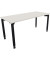 Schreibtisch All in One, manuell höhenverstellbar, 68-82cm (H), 160x70cm (BxT), rechteckig, weiß / anthrazit metallic