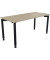 Schreibtisch All in One, manuell höhenverstellbar, 68-82cm (H), 160x70cm (BxT), rechteckig, eiche natur / anthrazit metallic