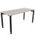 Schreibtisch All in One, manuell höhenverstellbar, 68-82cm (H), 160x70cm (BxT), rechteckig, lichtgrau / anthrazit metallic