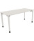 Schreibtisch All in One, manuell höhenverstellbar, 68-82cm (H), 160x70cm (BxT), rechteckig, weiß / weiß