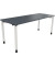 Schreibtisch All in One, manuell höhenverstellbar, 68-82cm (H), 160x70cm (BxT), rechteckig, lavagrau / weiß