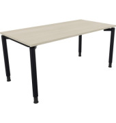 Schreibtisch All in One, manuell h&ouml;henverstellbar, 68-82cm (H), 160x80cm (BxT), rechteckig, akazie hell / anthrazit metallic