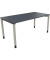 Schreibtisch All in One, manuell höhenverstellbar, 68-82cm (H), 160x80cm (BxT), rechteckig, lavagrau / silberaluminium