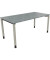 Schreibtisch All in One, manuell höhenverstellbar, 68-82cm (H), 160x80cm (BxT), rechteckig, beton hell / silberaluminium