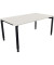 Schreibtisch All in One, manuell höhenverstellbar, 68-82cm (H), 160x90cm (BxT), rechteckig, weiß / anthrazit metallic