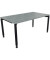 Schreibtisch All in One, manuell höhenverstellbar, 68-82cm (H), 160x90cm (BxT), rechteckig, beton hell / anthrazit metallic