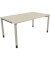 Schreibtisch All in One, manuell höhenverstellbar, 68-82cm (H), 160x90cm (BxT), rechteckig, akazie hell / silberaluminium