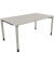 Schreibtisch All in One, manuell höhenverstellbar, 68-82cm (H), 160x90cm (BxT), rechteckig, lichtgrau / silberaluminium