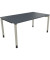 Schreibtisch All in One, manuell höhenverstellbar, 68-82cm (H), 160x90cm (BxT), rechteckig, lavagrau / silberaluminium