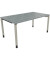 Schreibtisch All in One, manuell höhenverstellbar, 68-82cm (H), 160x90cm (BxT), rechteckig, beton hell / silberaluminium