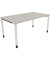 Schreibtisch All in One, manuell höhenverstellbar, 68-82cm (H), 160x90cm (BxT), rechteckig, lichtgrau / weiß