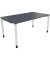 Schreibtisch All in One, manuell höhenverstellbar, 68-82cm (H), 160x90cm (BxT), rechteckig, lavagrau / weiß