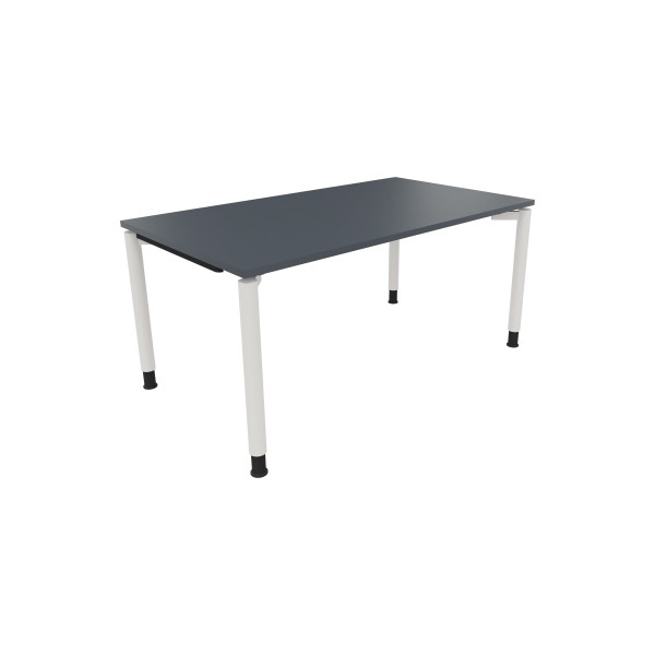 4003969082724 - Schreibtisch All in One 810040282 manuell höhenverstellbar 68-82cm (H) 160x90cm (BxT) rechteckig lavagrau   verkehrsweiß 40