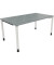 Schreibtisch All in One, manuell höhenverstellbar, 68-82cm (H), 160x90cm (BxT), rechteckig, beton hell / weiß