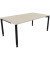 Schreibtisch All in One, manuell höhenverstellbar, 68-82cm (H), 180x100cm (BxT), rechteckig, akazie hell / anthrazit metallic