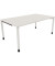Schreibtisch All in One, manuell höhenverstellbar, 68-82cm (H), 180x100cm (BxT), rechteckig, weiß / weiß