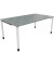 Schreibtisch All in One, manuell höhenverstellbar, 68-82cm (H), 180x100cm (BxT), rechteckig, beton hell / weiß