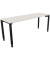 Schreibtisch All in One, manuell höhenverstellbar, 68-82cm (H), 180x60cm (BxT), rechteckig, weiß / anthrazit metallic
