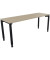 Schreibtisch All in One, manuell höhenverstellbar, 68-82cm (H), 180x60cm (BxT), rechteckig, eiche natur / anthrazit metallic