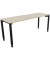 Schreibtisch All in One, manuell höhenverstellbar, 68-82cm (H), 180x60cm (BxT), rechteckig, akazie hell / anthrazit metallic