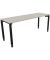 Schreibtisch All in One, manuell höhenverstellbar, 68-82cm (H), 180x60cm (BxT), rechteckig, lichtgrau / anthrazit metallic