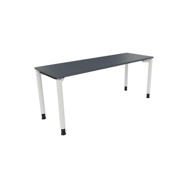 4003969086531 - Schreibtisch All in One 810040882 manuell höhenverstellbar 68-82cm (H) 180x60cm (BxT) rechteckig lavagrau   verkehrsweiß 40
