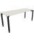 Schreibtisch All in One, manuell höhenverstellbar, 68-82cm (H), 180x70cm (BxT), rechteckig, weiß / anthrazit metallic