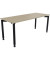 Schreibtisch All in One, manuell höhenverstellbar, 68-82cm (H), 180x70cm (BxT), rechteckig, eiche natur / anthrazit metallic