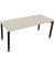 Schreibtisch All in One, manuell höhenverstellbar, 68-82cm (H), 180x70cm (BxT), rechteckig, akazie hell / anthrazit metallic