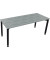 Schreibtisch All in One, manuell höhenverstellbar, 68-82cm (H), 180x70cm (BxT), rechteckig, beton hell / anthrazit metallic