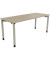Schreibtisch All in One, manuell höhenverstellbar, 68-82cm (H), 180x70cm (BxT), rechteckig, eiche natur / silberaluminium