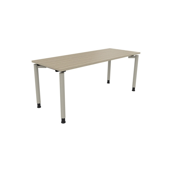 4003969086647 - Schreibtisch All in One 810041071 höhenverstellbar 68-82cm (H) rechteckig eiche natur   silberaluminium 4003969086647 Soennec