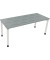 Schreibtisch All in One, manuell höhenverstellbar, 68-82cm (H), 180x70cm (BxT), rechteckig, beton hell / weiß