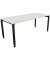 Schreibtisch All in One, manuell höhenverstellbar, 68-82cm (H), 180x80cm (BxT), rechteckig, weiß / anthrazit metallic