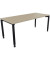 Schreibtisch All in One, manuell höhenverstellbar, 68-82cm (H), 180x80cm (BxT), rechteckig, eiche natur / anthrazit metallic
