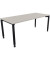 Schreibtisch All in One, manuell höhenverstellbar, 68-82cm (H), 180x80cm (BxT), rechteckig, lichtgrau / anthrazit metallic
