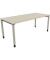 Schreibtisch All in One, manuell höhenverstellbar, 68-82cm (H), 180x80cm (BxT), rechteckig, akazie hell / silberaluminium