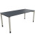 Schreibtisch All in One, manuell höhenverstellbar, 68-82cm (H), 180x80cm (BxT), rechteckig, lavagrau / silberaluminium