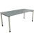 Schreibtisch All in One, manuell höhenverstellbar, 68-82cm (H), 180x80cm (BxT), rechteckig, beton hell / silberaluminium