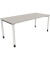 Schreibtisch All in One, manuell höhenverstellbar, 68-82cm (H), 180x80cm (BxT), rechteckig, lichtgrau / weiß