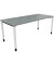 Schreibtisch All in One, manuell höhenverstellbar, 68-82cm (H), 180x80cm (BxT), rechteckig, beton hell / weiß