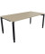 Schreibtisch All in One, manuell höhenverstellbar, 68-82cm (H), 180x90cm (BxT), rechteckig, eiche natur / anthrazit metallic