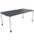 Schreibtisch All in One, manuell höhenverstellbar, 68-82cm (H), 180x90cm (BxT), rechteckig, lavagrau / weiß