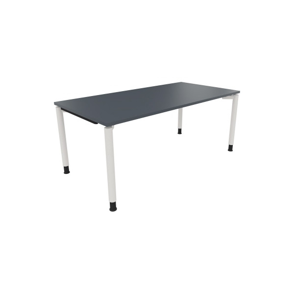 4003969086357 - Schreibtisch All in One 810041782 manuell höhenverstellbar 68-82cm (H) 180x90cm (BxT) rechteckig lavagrau   verkehrsweiß 40