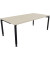 Schreibtisch All in One, manuell höhenverstellbar, 68-82cm (H), 200x100cm (BxT), rechteckig, akazie hell / anthrazit metallic