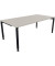 Schreibtisch All in One, manuell höhenverstellbar, 68-82cm (H), 200x100cm (BxT), rechteckig, lichtgrau / anthrazit metallic
