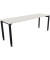 Schreibtisch All in One, manuell höhenverstellbar, 68-82cm (H), 200x60cm (BxT), rechteckig, weiß / anthrazit metallic