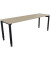Schreibtisch All in One, manuell höhenverstellbar, 68-82cm (H), 200x60cm (BxT), rechteckig, eiche natur / anthrazit metallic