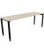Schreibtisch All in One, manuell höhenverstellbar, 68-82cm (H), 200x60cm (BxT), rechteckig, akazie hell / anthrazit metallic